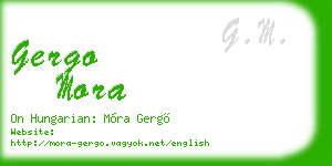 gergo mora business card